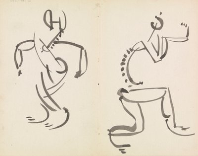 Dvě figurální studie od Henri Gaudier Brzeska