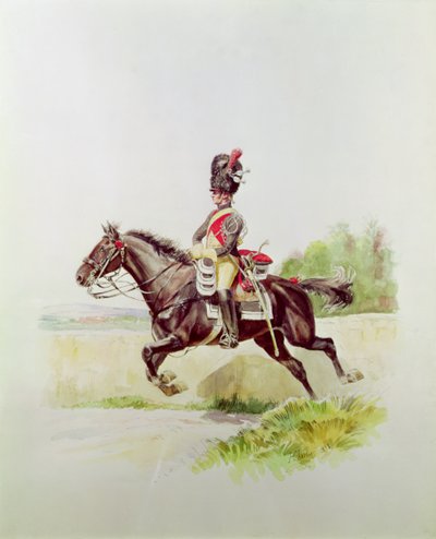 Voják císařské gardy na koni, 1898 od Henri Georges Jacques Chartier