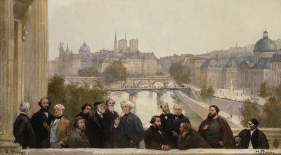 Panorama století: Dupré, Rousseau, Isabey, Millet, Couture, Daubigny, Diaz, Corot, Troyon, Fromentin, Barye, Decamp, Courbet, Robert-Fleury. od Henri Gervex