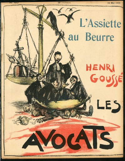 Obálka „“ „L’Assiette au Beurre““, Satirický v barvách od Henri Gousse
