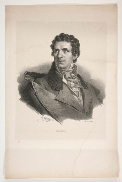 Portrét Antonia Canovy od Henri Grevedon