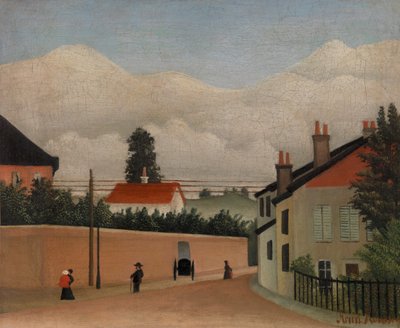 Pouliční scéna od Henri J.F. 1844 1910 Rousseau