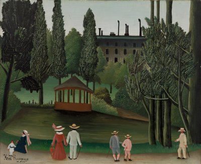 Pohled na park Montsouris, Kiosk, pravděpodobně 1908-1910 od Henri J.F. 1844 1910 Rousseau