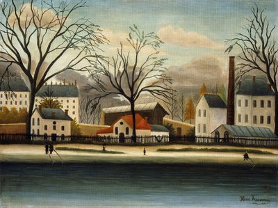 Předměstí; Banlieue, kolem roku 1896 od Henri J.F. Rousseau