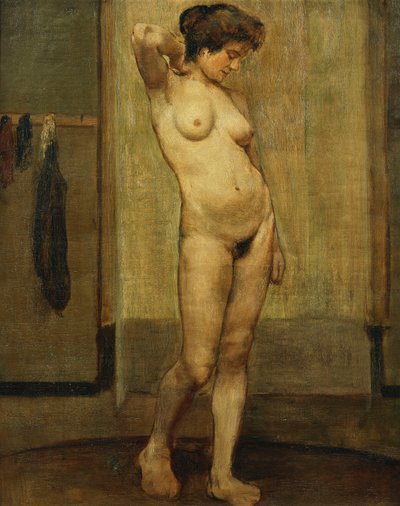 stojící nahá; Nyní Debout, od Henri Jacques Edouard Evenepoel