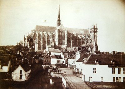 Katedrála v Amiens, kolem 1851-52 (kalotypie) od Henri Jean Louis Le Secq