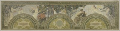 Skica jižního vstupního salonu Hôtel de Ville de Paris: Malba - Literatura od Henri Jean Guillaume Martin