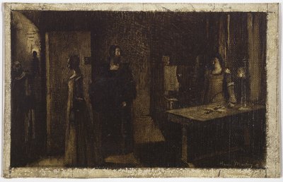 Krucifix, asi 1887 (olej na plátně) od Henri Jean Guillaume Martin