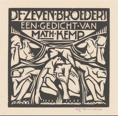 The Seven Brothers (původní název na objektu) od Henri Jonas (signed by artist)
