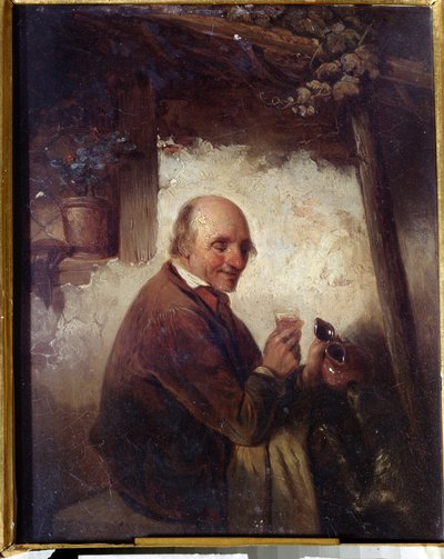 ""Muž se sklenkou na víno" (Muž se sklenkou na víno) Obraz Henriho Josepha Gommaruse Carpentero (1820-1874) Muzeum výtvarných umění Ivana Kramskoye (nebo Kramskoi) z 19. století ve Voroněži (Voronezh, Rusko). od Henri Joseph Gommarus Carpentero