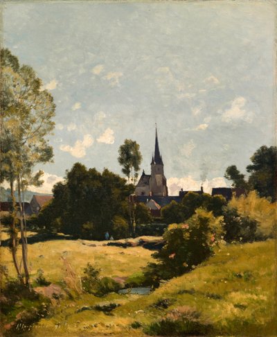 Vesnický kostel od Henri Joseph Harpignies