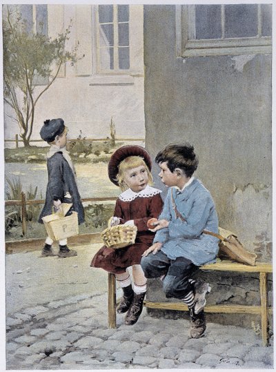 Volný obchod - akvarel od Geoffroye v „“Le Figaro Illustré““, květen 1901 od Henri Jules Jean Geoffroy
