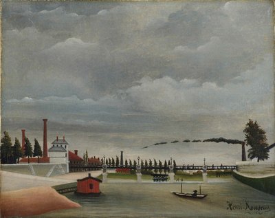 Pohled na lávku v Passy, 1890-1891. od Henri Julien Félix Rousseau
