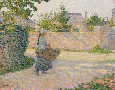 Selská dívka vracející se do vesnice, 1893 od Henri Lebasque