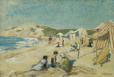 Pláž v Pointe St. Gildas; Pláž v Pointe St Gildas, kolem roku 1920 od Henri Lebasque