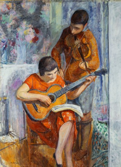 Hudebníci; Hudebníci, kolem roku 1930 od Henri Lebasque