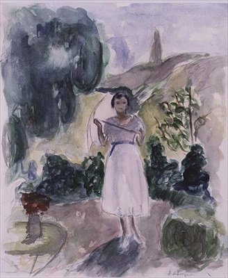 Procházka (akvarel) od Henri Lebasque