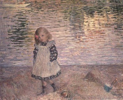Mladá dívka na pláži od Henri Lebasque
