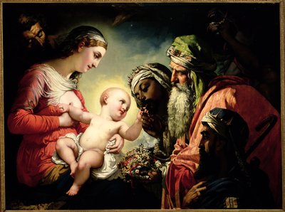 Klanění tří králů, 1854 od Henri Lehmann