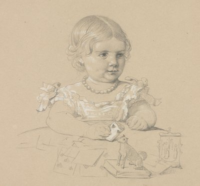 Portrét dítěte, 19. století. od Henri Lehmann