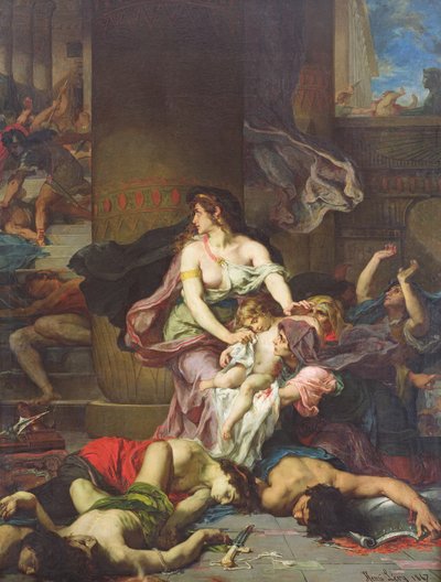 Joash zachráněn před masakrem královské rodiny, 1867 od Henri Leopold Levy