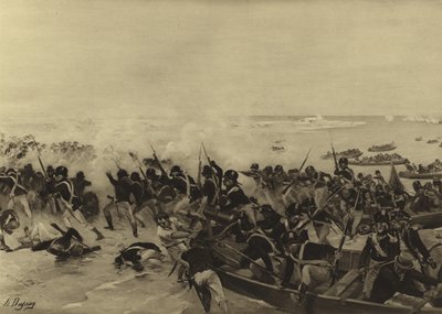 Bitva u Aboukiru, 1801 (hlubotisk) od Henri Louis Dupray