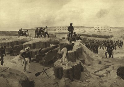 Bitva u Bomarsundu, 1854 (hlubotisk) od Henri Louis Dupray