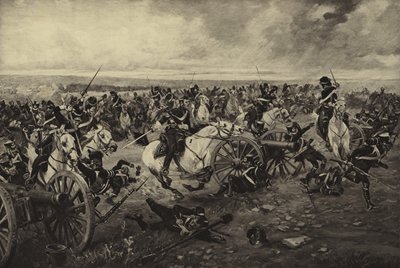 Bitva u Waterloo, 1815 (hlubotisk) od Henri Louis Dupray
