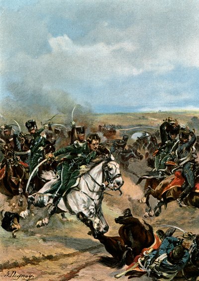 Hrdinství důstojníků 20. Chasseurs od Henri Louis Dupray