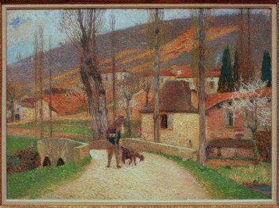 Sedlák vchází do vesnice od Henri Martin