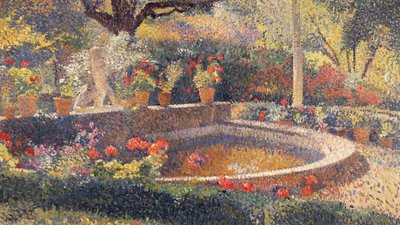 Centrální rybník v parku Marquayrol (olej na plátně) od Henri Martin
