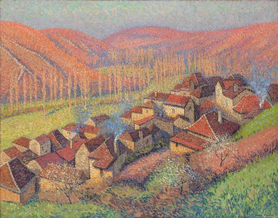Pohled na centrum Labastide du Vert; Pohled na centrum Labastide du Vert, c.1940 od Henri Martin