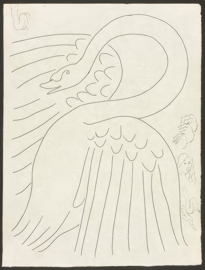 Několik sonetů: Frontispis, deska 24 z knihy Poesies de Mallarmé od Henri Matisse