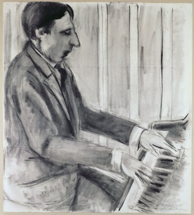 Alfred Cortot (pero, tuš a akvarel) od Henri Matisse
