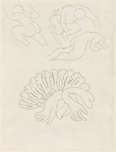 Autre Eventail, de Mademoiselle Mallarmé, deska 21 z Poesies de Mallarmé od Henri Matisse