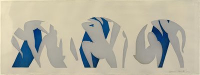 Tanec, šedá, modrá, bílá od Henri Matisse