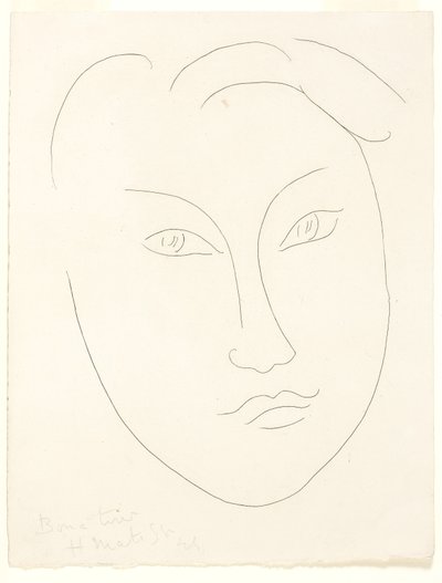 Tvář mladého chlapce od Henri Matisse