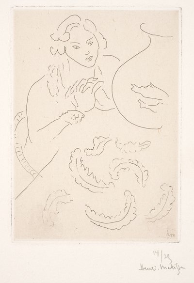 Postava poblíž zlatých rybek od Henri Matisse
