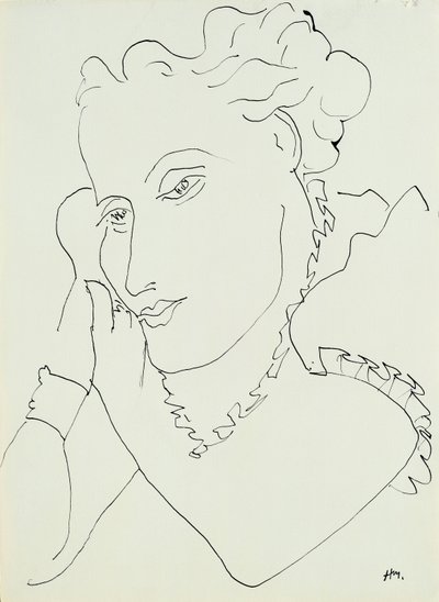 Hlava ženy, ruce u tváře od Henri Matisse