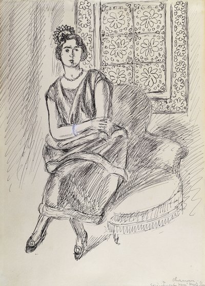 Henriette a Moucharabieh Okno od Henri Matisse