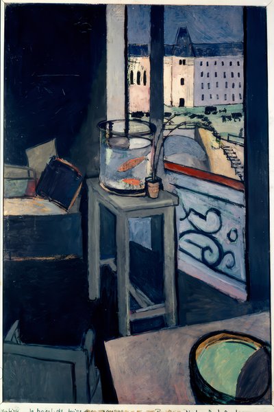 Interiér, miska na zlaté rybky od Henri Matisse