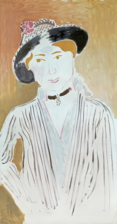 La jaquette rayée aneb Mladá dívka v klobouku s košíkem od Henri Matisse