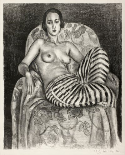 Velká odaliska v pruhovaných kalhotách od Henri Matisse