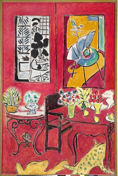 Velký červený interiér od Henri Matisse