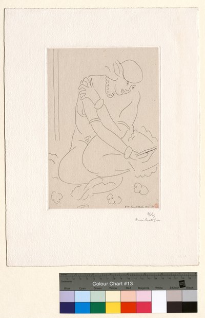 Dřepící akt, ruka na rameni od Henri Matisse