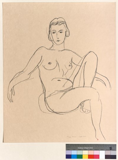 Sedící akt s roztaženými pažemi od Henri Matisse