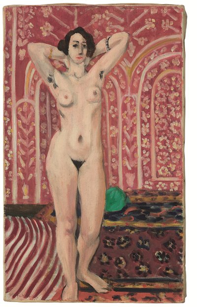 Akt na červeném pozadí od Henri Matisse
