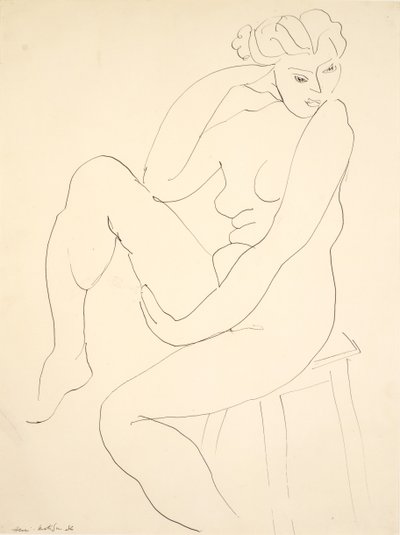 Akt sedící na stoličce od Henri Matisse