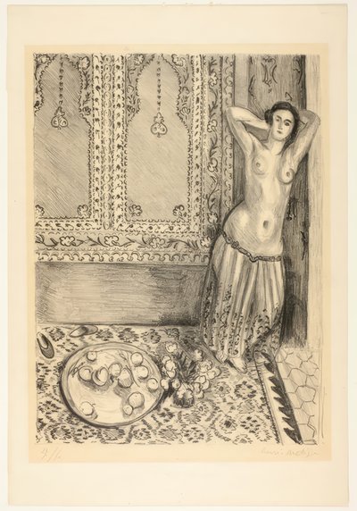 Stojící Odalisque s podnosem na ovoce od Henri Matisse