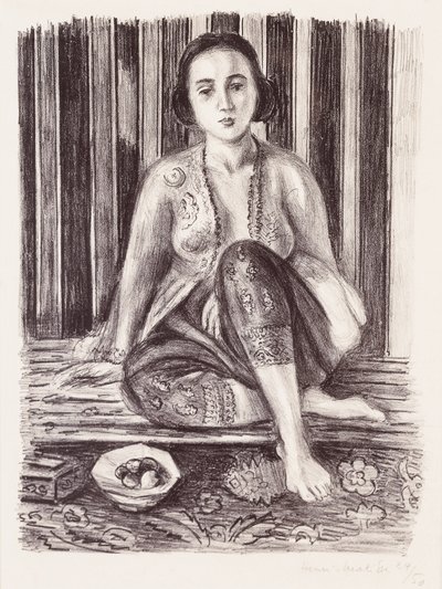 Odaliska s mísou ovoce od Henri Matisse